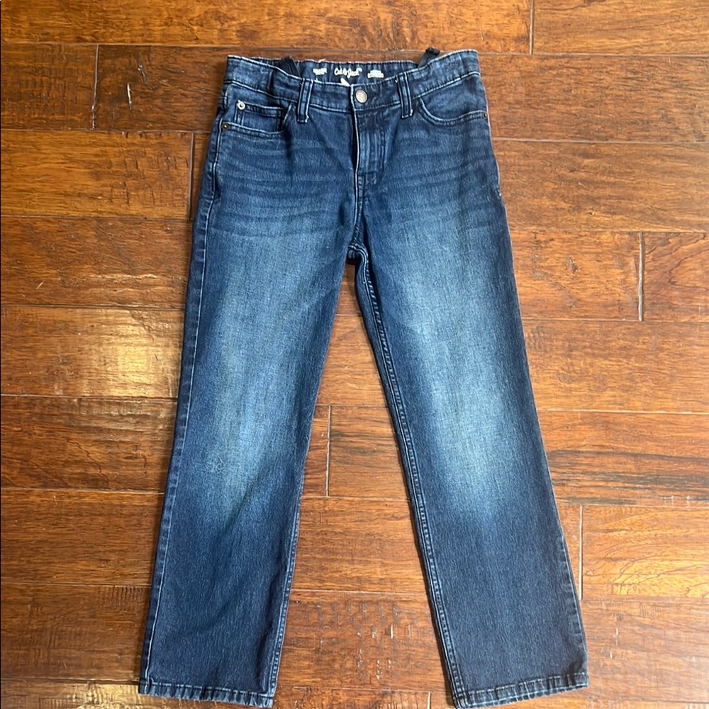 Cat & Jack Kid’s Blue Straight Jeans, Size 12 Husky